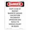 Signmission Safety Sign, OSHA Danger, 18" Height, Rigid Plastic, Keep Clear Of Magnet Magnetic, Portrait OS-DS-P-1218-V-2521 - alternate 1